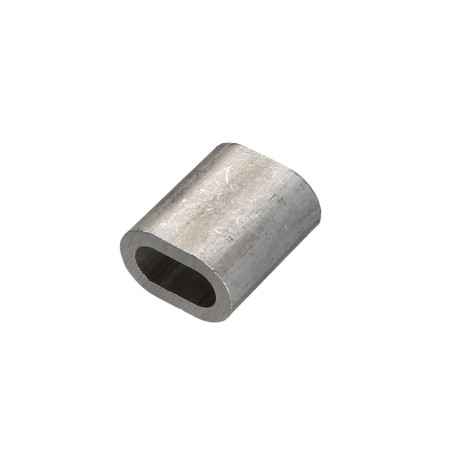1 x Crimphülse Aluminium für Kabel Textilkern Durchmesser 6 und metallischem Kern Durchmesser 5