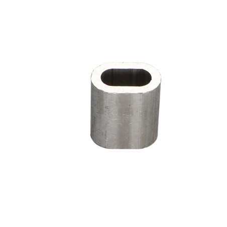 1 x Crimphülse Aluminium für Kabel Textilkern Durchmesser 6 und metallischem Kern Durchmesser 5