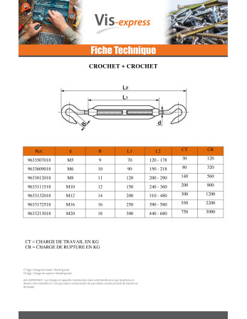 1 x Spannschraube Ring/Ring M5X70 Auge 8...