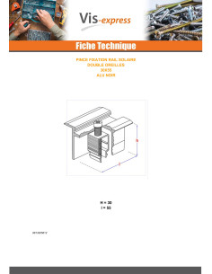 Zange Befestigung SOLAR 30x55 Aluminium Schwarz IN 2