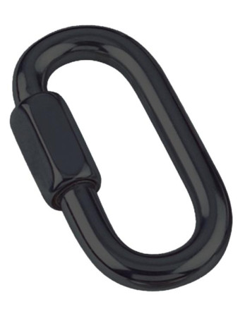 1 x Schnellkettenglied Edelstahl A4 Schwarz 4