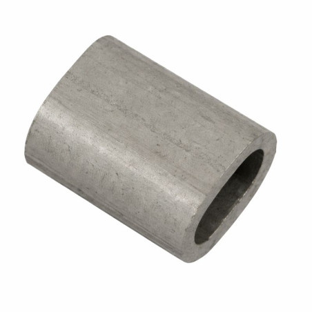 1 x Crimphülse Aluminium für Kabel Textilkern Durchmesser 4 und metallischem Kern Durchmesser 3,5