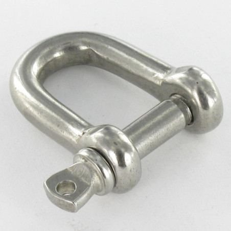 1 x Schäkel Gerade für Ringschraube für Auge Edelstahl A4 Durchmesser 8