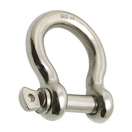 1 x Schäkel LEIER Geschmiedet Edelstahl A4 Durchmesser 14