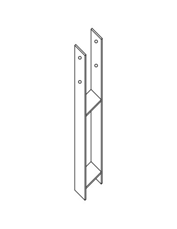 1 x Base del poste form H 91x600x60x6 Hohe...