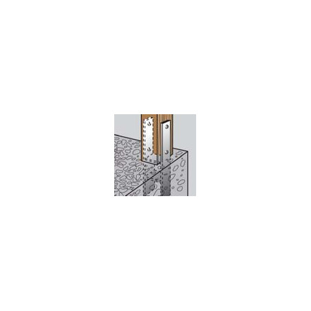 1 x Base del poste form H 91x600x60x6 Hohe Korrosionsbeständigkeit Stahl feuerverzinkt