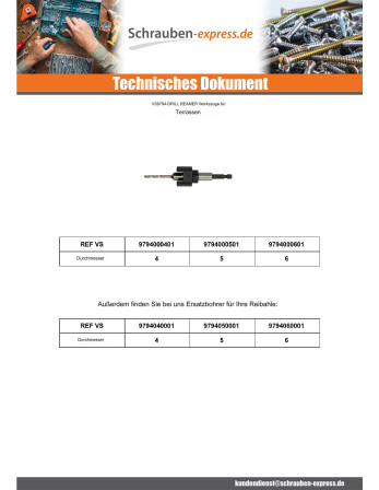 1 x Bohrer Reibahle Durchmesser 6