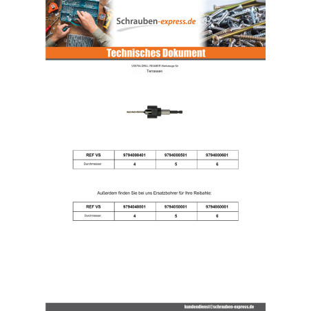 1 x Bohrer Reibahle Durchmesser 6