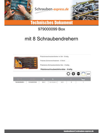 1 x SPIEL 8 Schraubenzieher Präzision PH-SL-TX