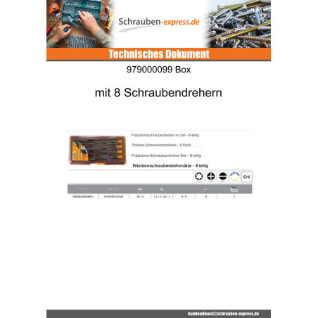1 x SPIEL 8 Schraubenzieher Präzision PH-SL-TX