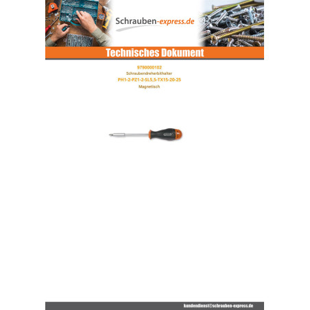 1 x Schraubenzieher Tor Biteinsätze