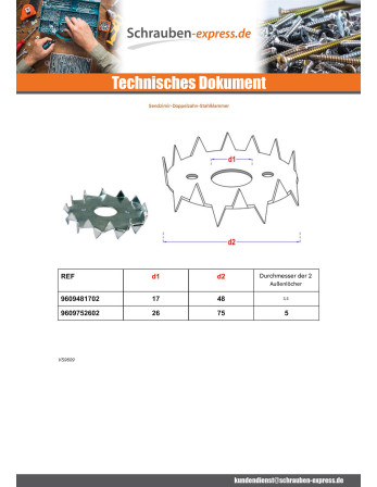 1 x STEIGEISEN Von Spanplatte Doppelt ZÄHNE...