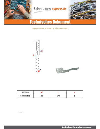 1 x Schraube Von Balken Type für Sendzimir...