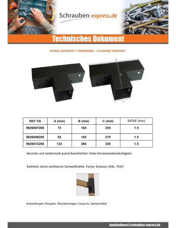 1 x Flachverbinder ÄUSSERN In Kopf Stahl...