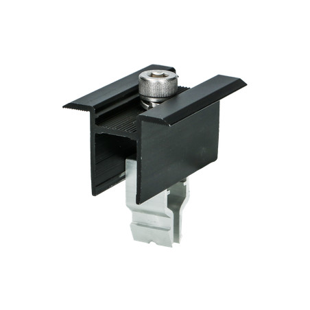 1 x Zange Befestigung SOLAR 35x55 Aluminium Schwarz IN