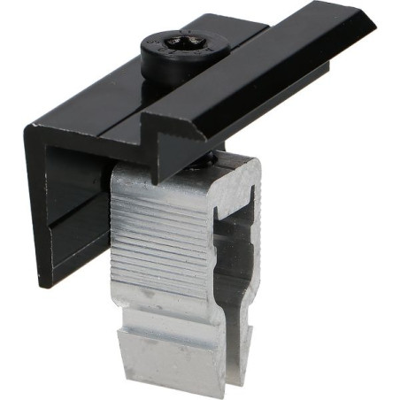 1 x Zange Befestigung SOLAR 30x55 Aluminium Schwarz