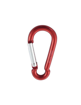 1 x Karabiner FEUERWEHRMANN 6x60 Rot Aluminium