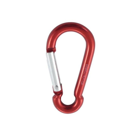 1 x Karabiner FEUERWEHRMANN 6x60 Rot Aluminium