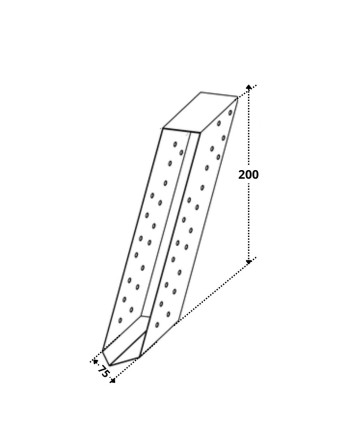 1 x Holzbalkenverbinder 75x200