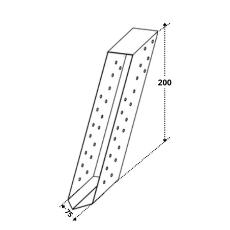 1 x Holzbalkenverbinder 75x200