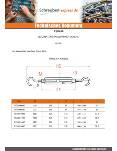 Spannschraube Haken/Haken 12x125 Verzinkt 2