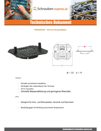 1 x Platten Terrasse 122