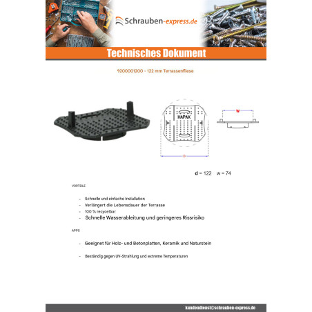 1 x Platten Terrasse 122