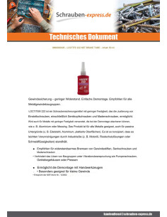 Schraubensicherung geringe Festigkeit 50 ml LOCTITE 222 2