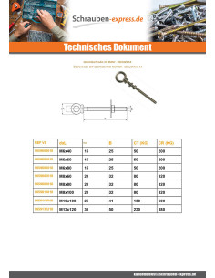 Ringschraube für Auge Mit Gewinde M6X40 Mit Muttern... 2