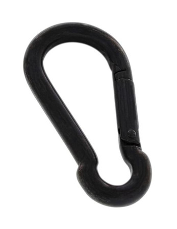 1 x Karabiner Edelstahl A4 Schwarz Durchmesser 4
