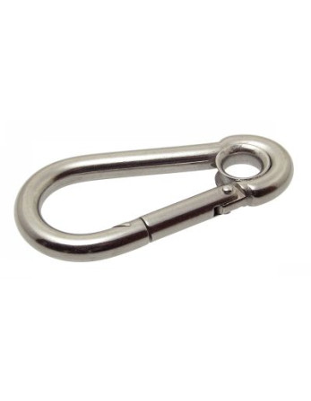 1 x Karabinerhaken Edelstahl A4 Durchmesser 7