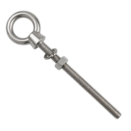 1 x Ringschraube für Auge Mit Gewinde M8X100 Mit Muttern Edelstahl A4