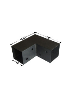 Flachverbinder ÄUSSERN In L Stahl schwarz verzinkt 92 x... 2