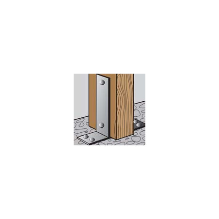 1 x Base del poste form U 91x50x200 Hohe Korrosionsbeständigkeit Stahl feuerverzinkt