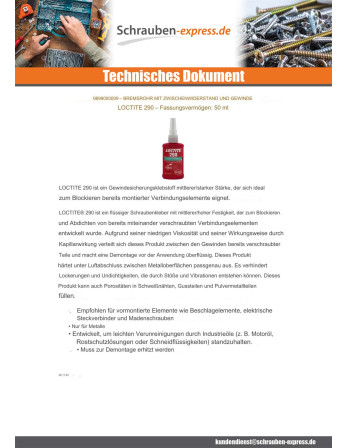 1 x Schraubensicherung mittlere Festigkeit...