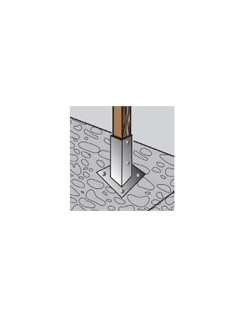 1 x Base del poste Mit Schraube 71x150 Hohe...