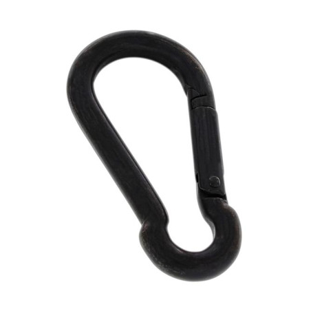 1 x Karabiner Edelstahl A4 Schwarz Durchmesser 8
