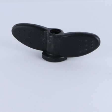 1 x Muttern Mit Flügeln M8 schwarzes Nylon