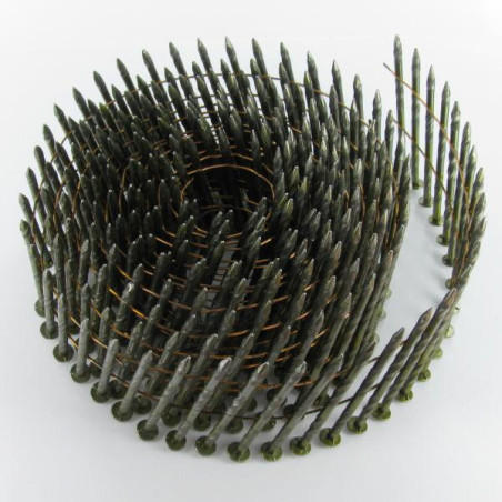 1 x Als Rolle verkauft von 250 Nagel Verdrillt Rohstahl 2,5 x 50