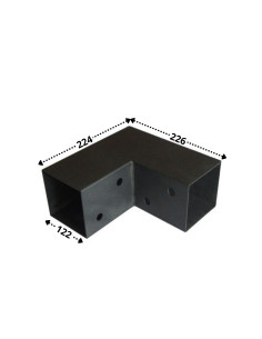 Flachverbinder ÄUSSERN In L Stahl schwarz verzinkt 122 x... 2