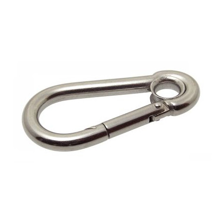 1 x Karabinerhaken Edelstahl A4 Durchmesser 5