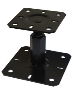 Base del poste Einstellung 130x130 M20 Schwarz
