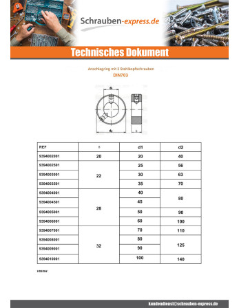 1 x Sicherungsringe Mit 2 Schraube...