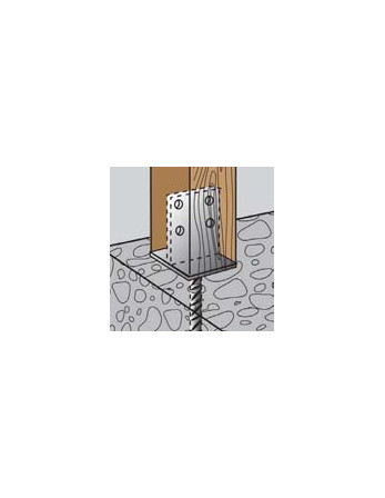 1 x Base del poste form Kopf 70x110x8 Hohe...