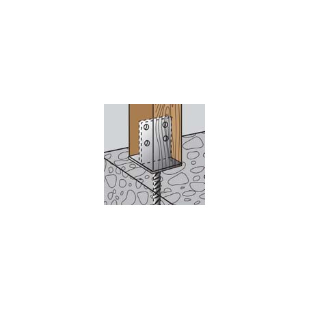 1 x Base del poste form Kopf 70x110x8 Hohe Korrosionsbeständigkeit Stahl feuerverzinkt