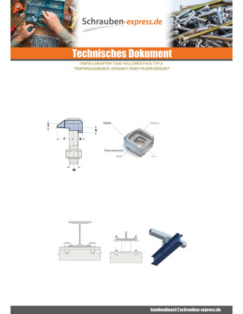 1 x KRÖTE LINDAPTER Type für DURCHSCHNITT M8 ZN