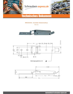 Riegel für Hebel Verzinkt 193,5 X 43 2