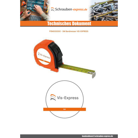 1 x Bandmaß 5M VIS-EXPRESS