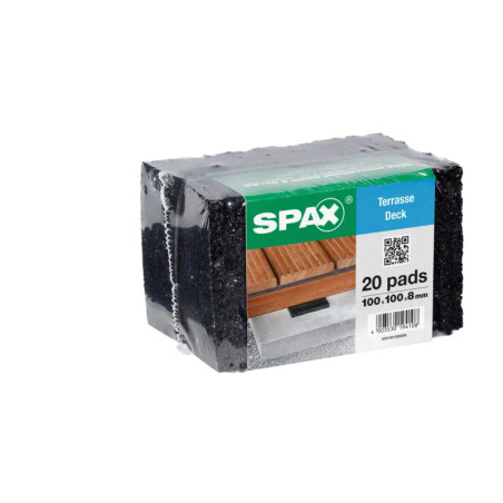 1 x Los von 20 Balkenschutzpolster Spax 100x100x8