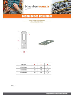 Montageplatte Tor MANTEL Verzinkt 20x50 2